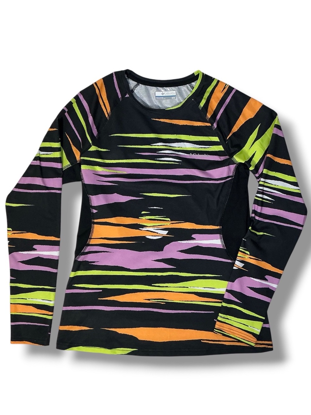 Columbia Top Base Layer Thermal Omni Heat Athletic Crew Neck Black Women Medium